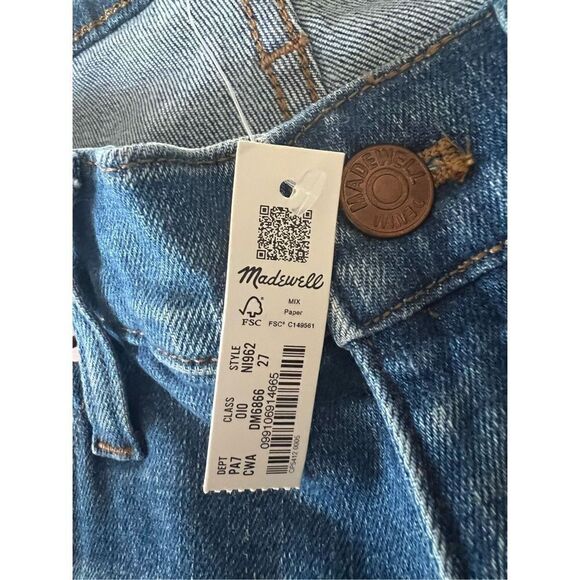Madewell Women's Blue NI962 Mid Rise Kick Out Ankle Denim Jeans Size 27 NWT - Picture 6 of 6